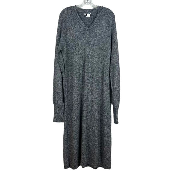 Vintage Sears gray long sleeve knit sweater dress size 18 - Picture 1 of 6